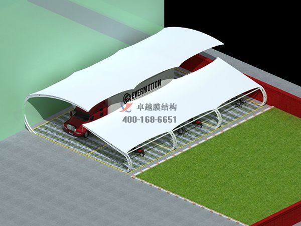 廊坊市<font color='red'>膜結(jié)構(gòu)停車棚</font>【廊坊發(fā)展股份有限公司停車棚】設(shè)計(jì)施工案例