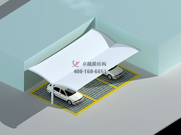  衡陽(yáng)市<font color='red'>膜結(jié)構(gòu)停車棚</font>【衡陽(yáng)發(fā)展集團(tuán)有限公司停車棚】設(shè)計(jì)施工案例