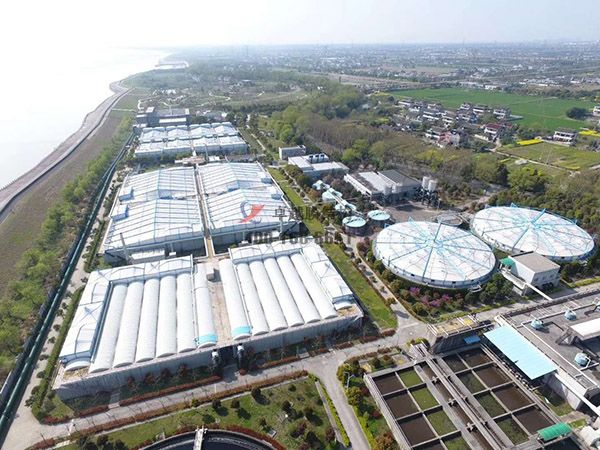 曲靖污水廠(chǎng)污水池膜結(jié)構(gòu)設(shè)計(jì)施工【案例圖片】