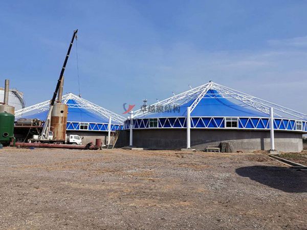 黃岡污水處理廠(chǎng)膜結(jié)構(gòu)污水池【案例分析】