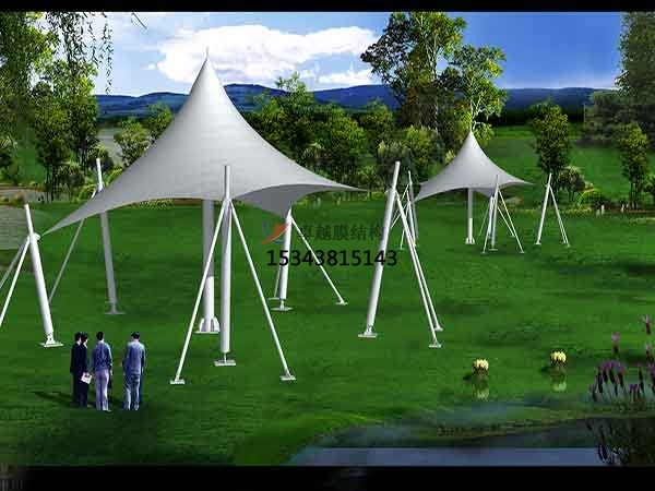 格爾木<font color='red'>張拉膜結(jié)構(gòu)</font>景觀設(shè)計(jì)施工【案例圖片】