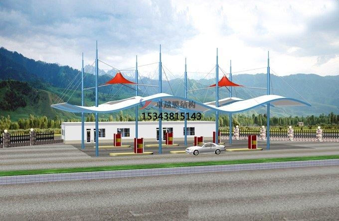 安陽(yáng)張拉膜加油站/加氣站雨棚廠家定制