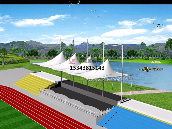 高石碑<font color='red'>膜結(jié)構(gòu)看臺(tái)</font>/主席臺(tái)/舞臺(tái)【膜結(jié)構(gòu)施工】