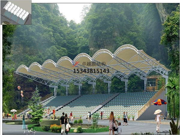 洪湖膜結構看臺雨棚設計生產安裝