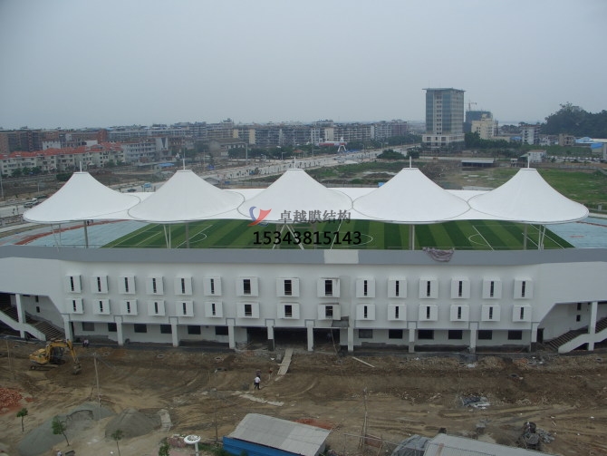 新鄭體育館公園膜結(jié)構(gòu)【看臺(tái)雨棚】門球場案例