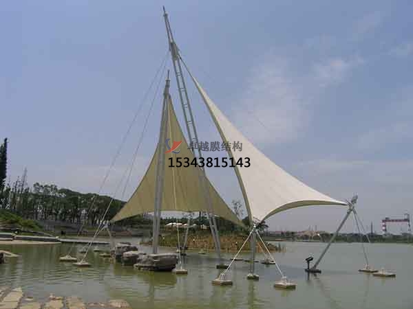 陽泉商業(yè)廣場<font color='red'>張拉膜結(jié)構(gòu)</font>景觀棚/雨棚設(shè)計(jì)搭建