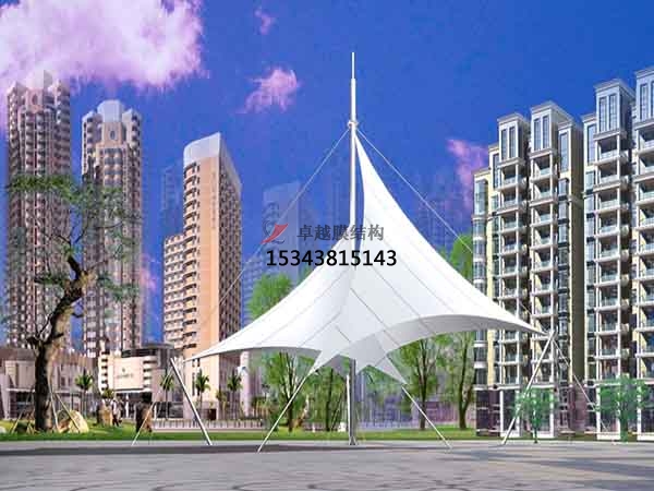 山西商業(yè)廣場(chǎng)<font color='red'>張拉膜結(jié)構(gòu)</font>景觀棚/雨棚設(shè)計(jì)搭建